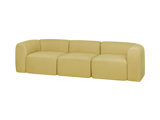 Noo.Ma | Flom 3 Seater Sofa in Yellow Pear