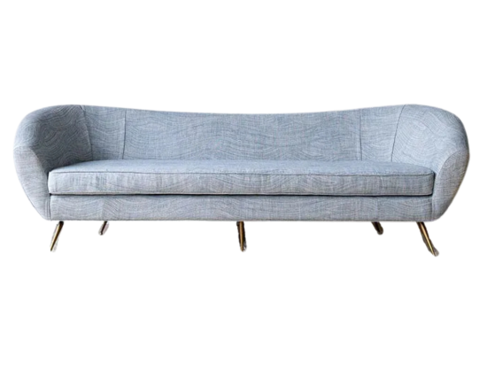 Julian Chichester | Grove Sofa in Denim with Brass Legs
