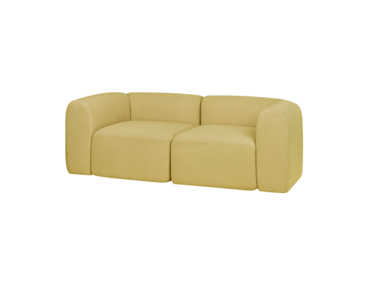Noo.Ma | Flom 2 Seater Sofa in Yellow Pear