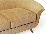Julian Chichester | Wing Sofa in Light Amber with Brass Legs
