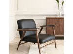 Conran London Accent Chair Soft Grain Black Leather