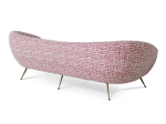 Julian Chichester | Grove Sofa in Pink Retro with Brass Legs