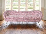 Julian Chichester | Grove Sofa in Pink Retro with Brass Legs