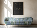 Julian Chichester | Grove Sofa in Abstract with Brass Legs