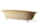 Julian Chichester | Wing Sofa in Light Amber with Brass Legs