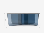Oki Blue Glass Coffee Table