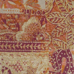 Fuchsia Rose Medium Ivory Hand Knotted Area Rug