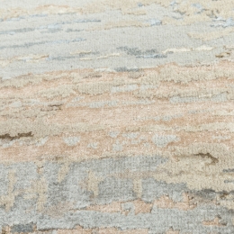 Ivory Pearl Blue Hand Knotted Area Rug