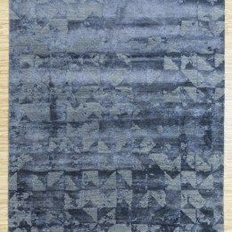 Skyline Blue Indigo Blue Hand Knotted Area Rug