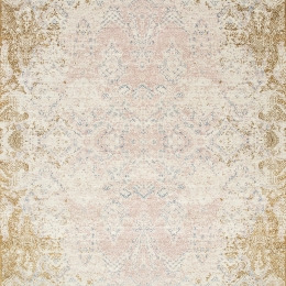 Antique White Pink Crush Hand Knotted Area Rug