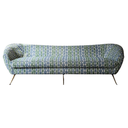 Julian Chichester | Grove Sofa in Abstract with Brass Legs