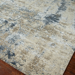 Mink Blue Mirage Hand Knotted Area Rug
