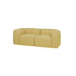 Noo.Ma | Flom 2 Seater Sofa in Yellow Pear
